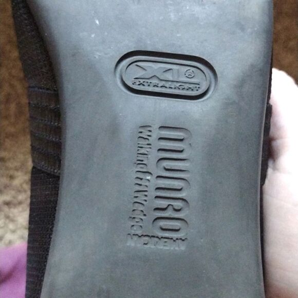 Munro American Women's Size 8.5 N Black Slip on Stretchy Strap Mary Janes Heeled - Picture 8 of 12